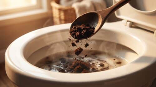 ontdek waarom koffiedik steeds vaker wordt gebruikt in het toilet en hoe een eenvoudige lepel kan bijdragen aan een duurzamere hygiënepraktijk.