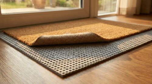 ontdek slimme oplossingen om je vloer droog te houden door precies te weten wat je onder de deurmat moet leggen. bescherm je huis effectief tegen vocht!